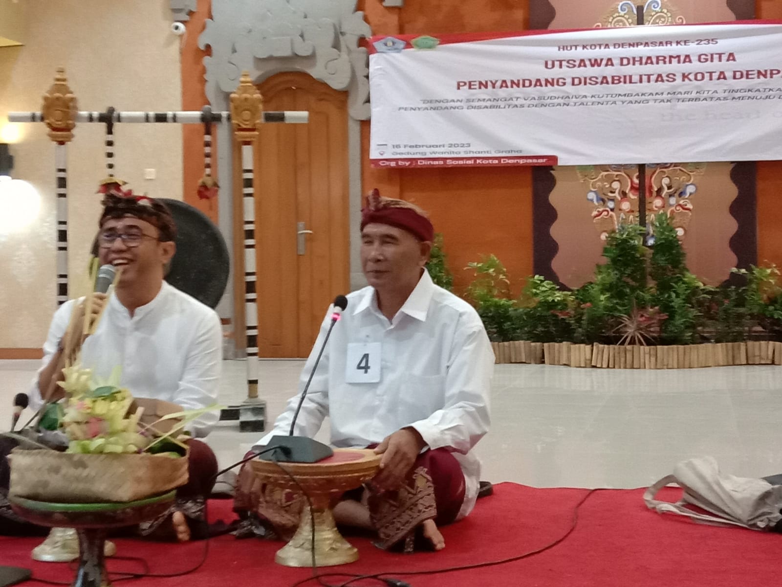 Lomba utsawa dharma Gita disabilitas kota Denpasar dibuka oleh Bapak Walikota di gedung santhi graha