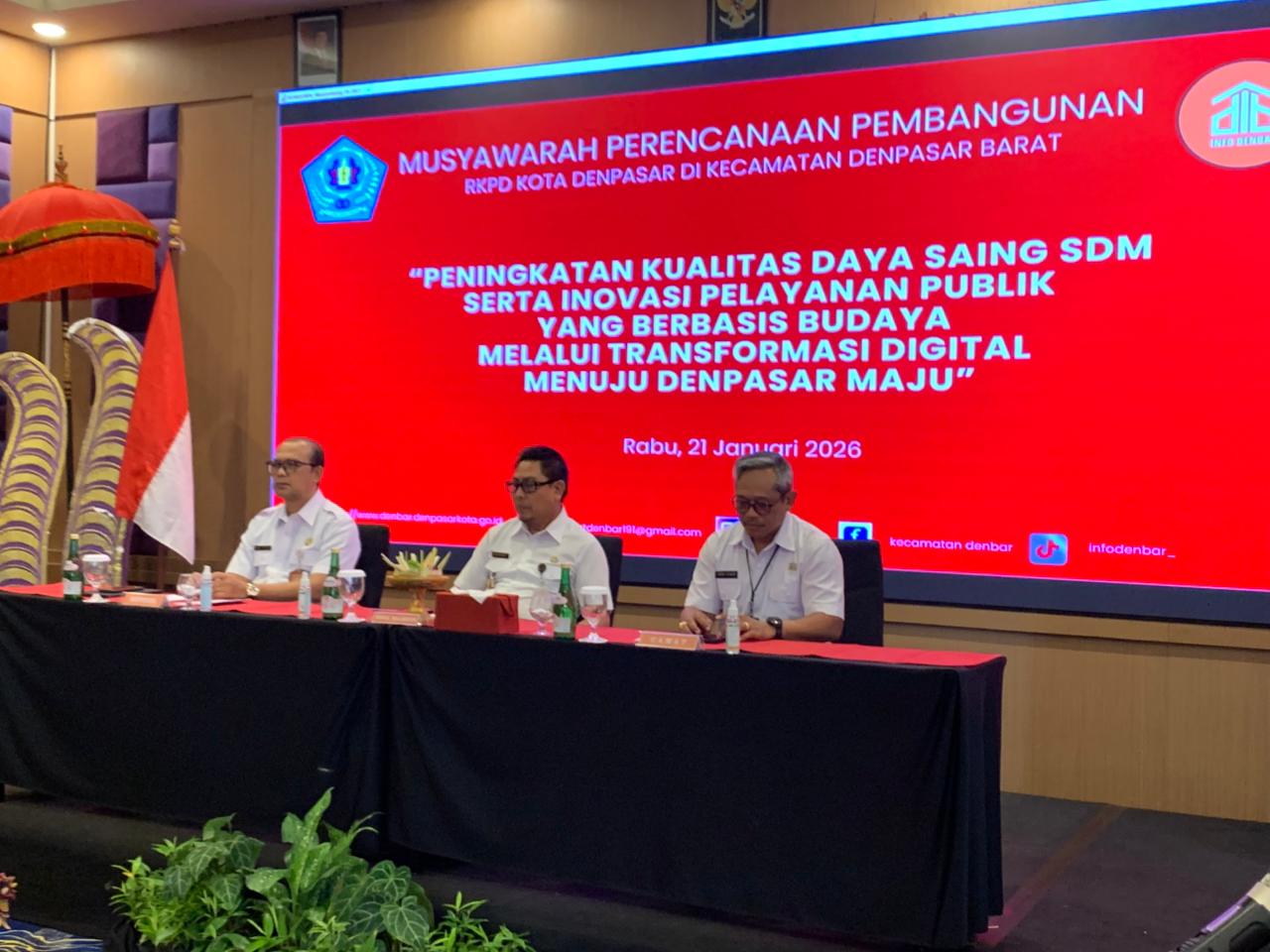 Wawali Buka Musrenbang RKPD Kota Denpasar TA 2027 di Kecamatan Denpasar Barat