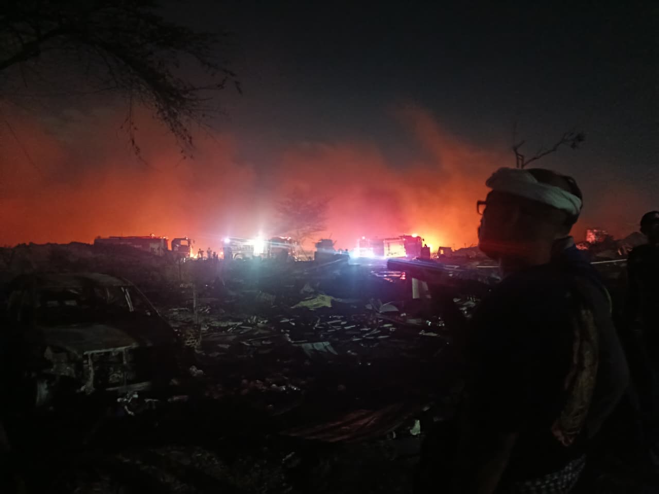 Seksi Tramtib Denbar Atensi Kebakaran Jl. Jatayu, Br. Margaya, Desa Pemecutan Kelod.
